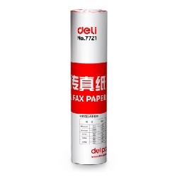 得力（deli）7721 全进口55g铜版纸经济型热敏传真纸(白)热敏感度好 1卷装